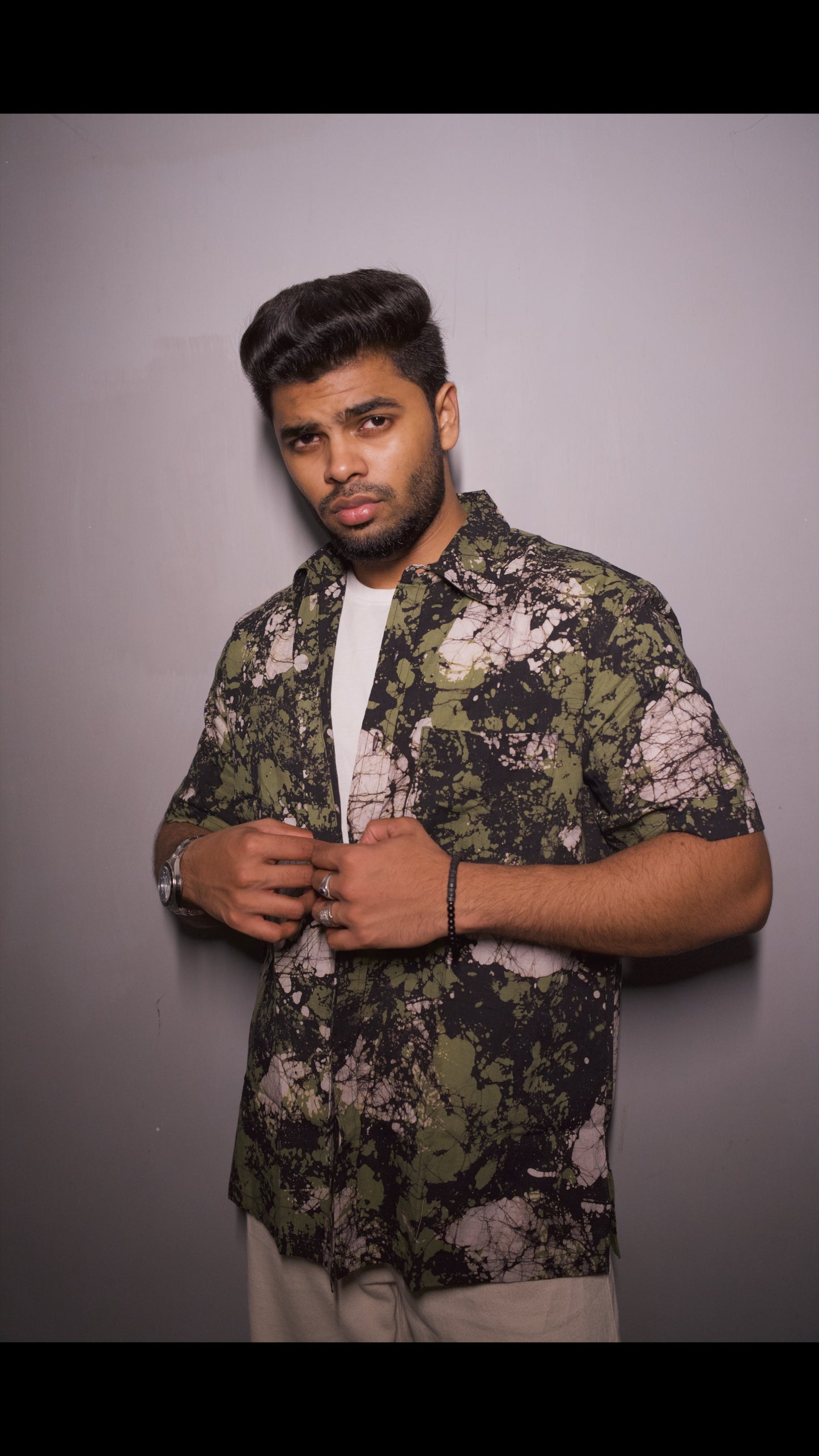 AJRAKH HENNA FLORAL SHIRT