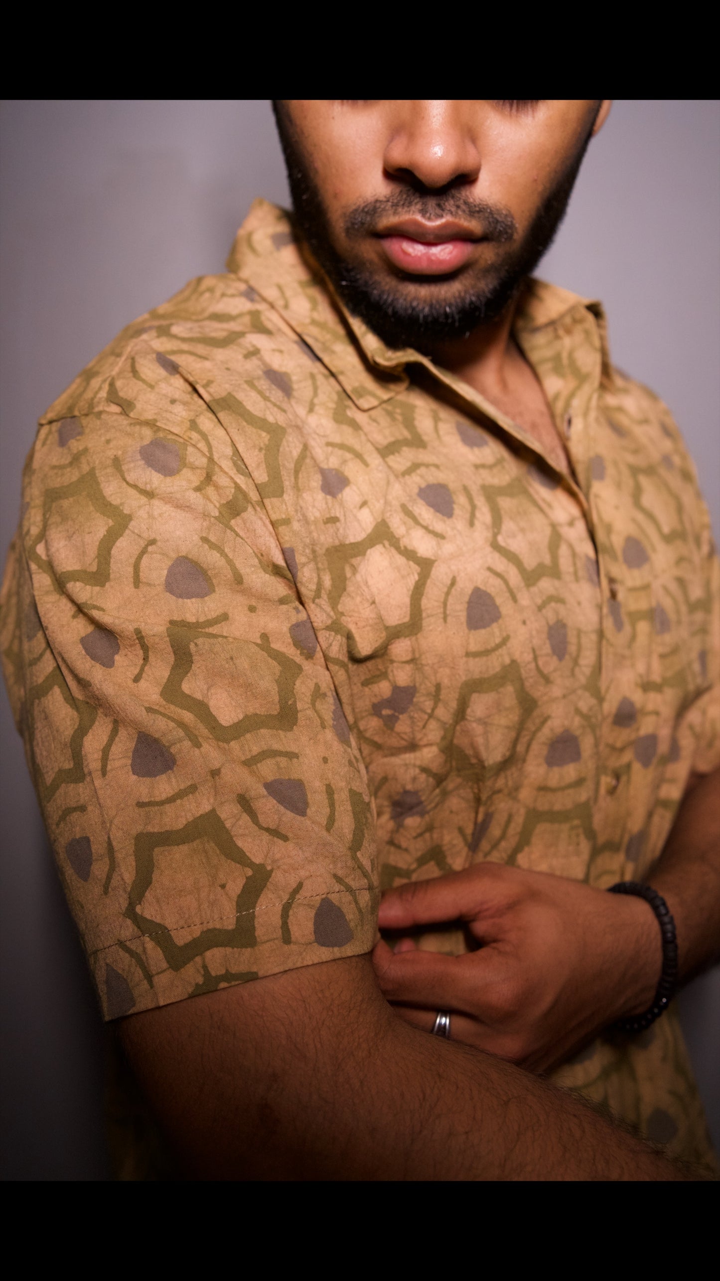 AJRAKH HENNA FLORAL SHIRT
