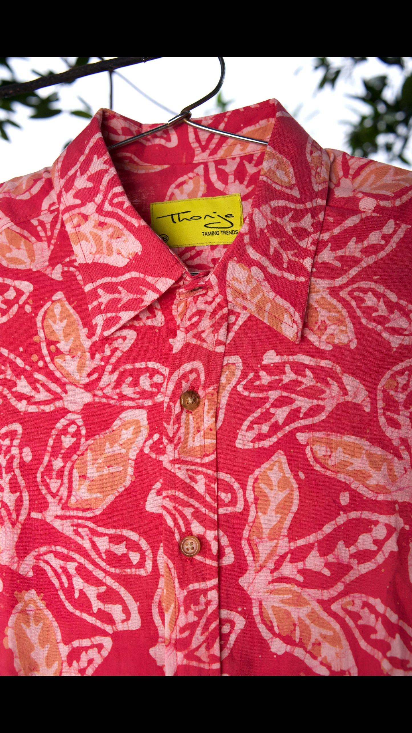 AJRAKH HENNA FLORAL SHIRT