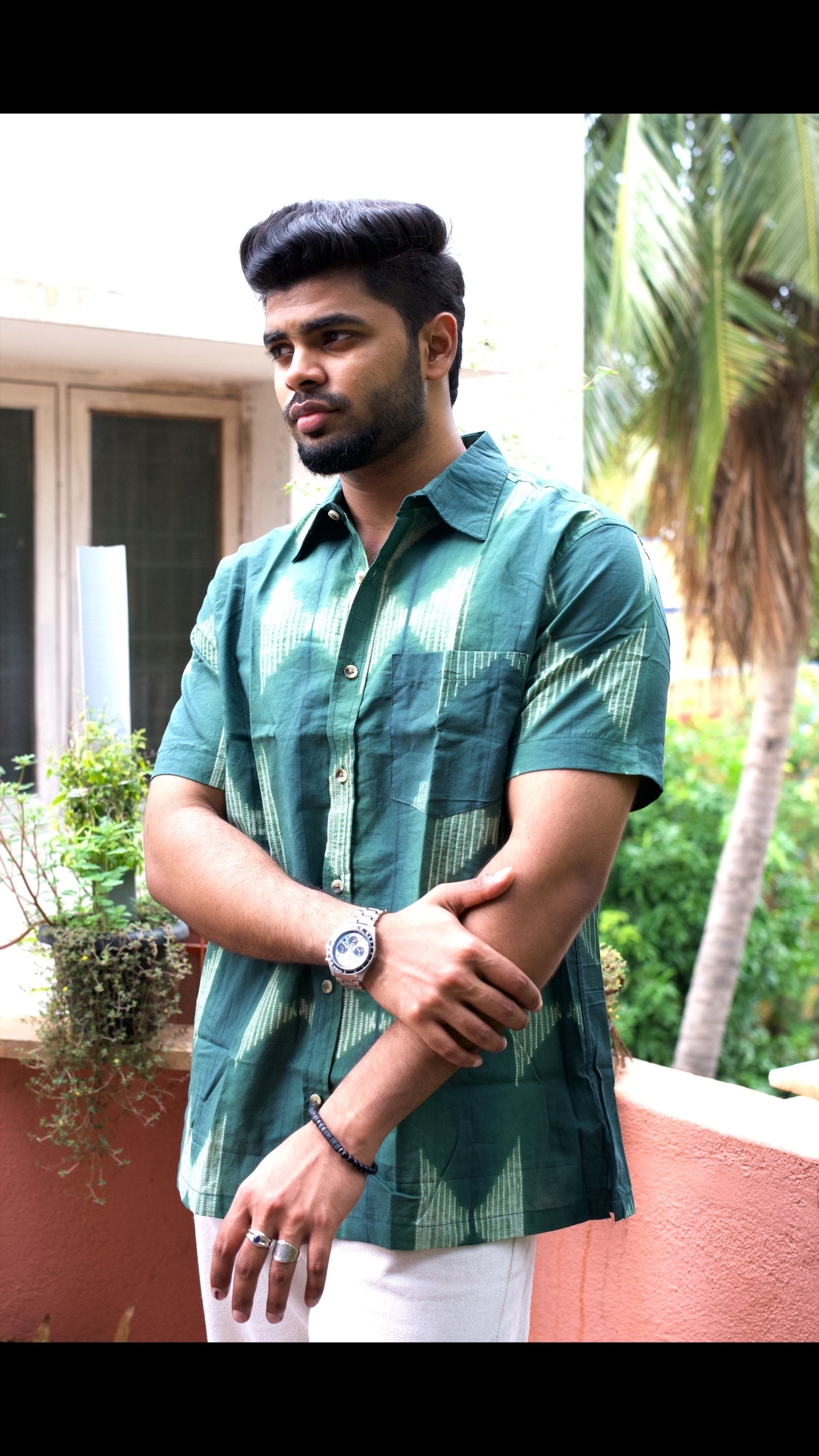 AJRAKH HENNA FLORAL SHIRT