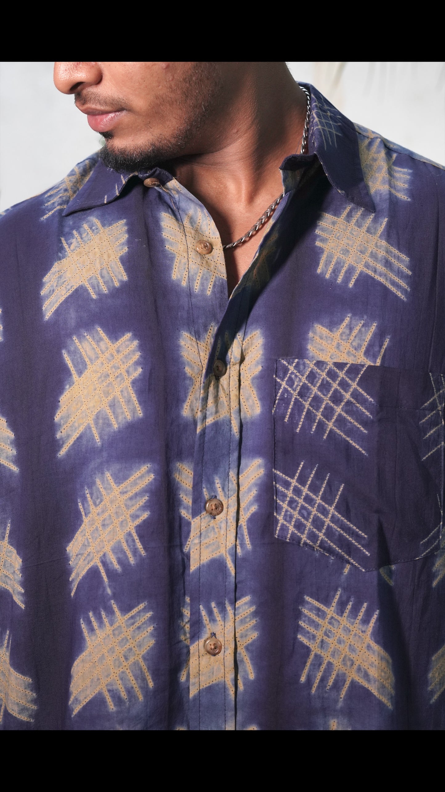 AJRAKH HENNA FLORAL SHIRT