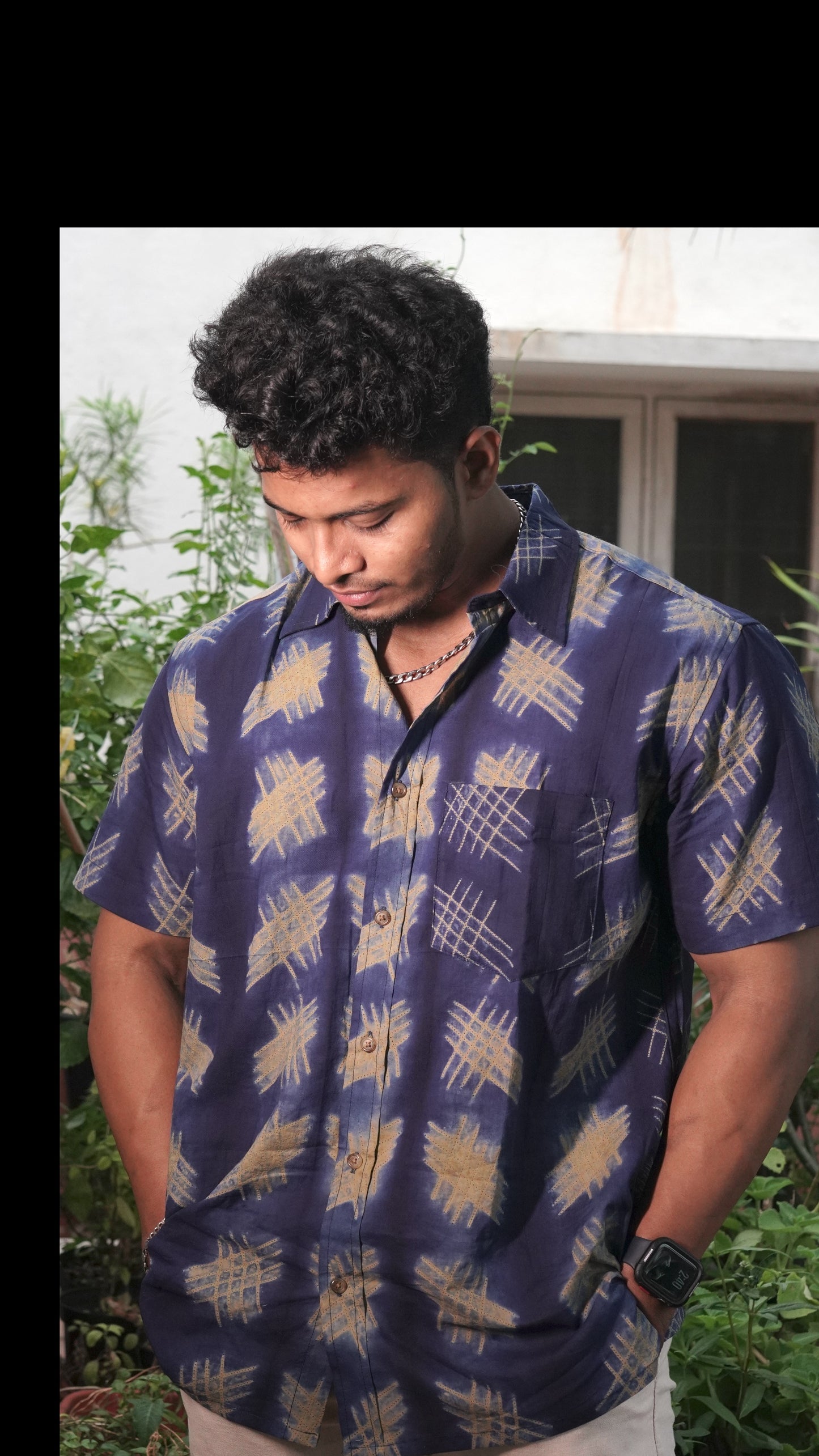 AJRAKH HENNA FLORAL SHIRT