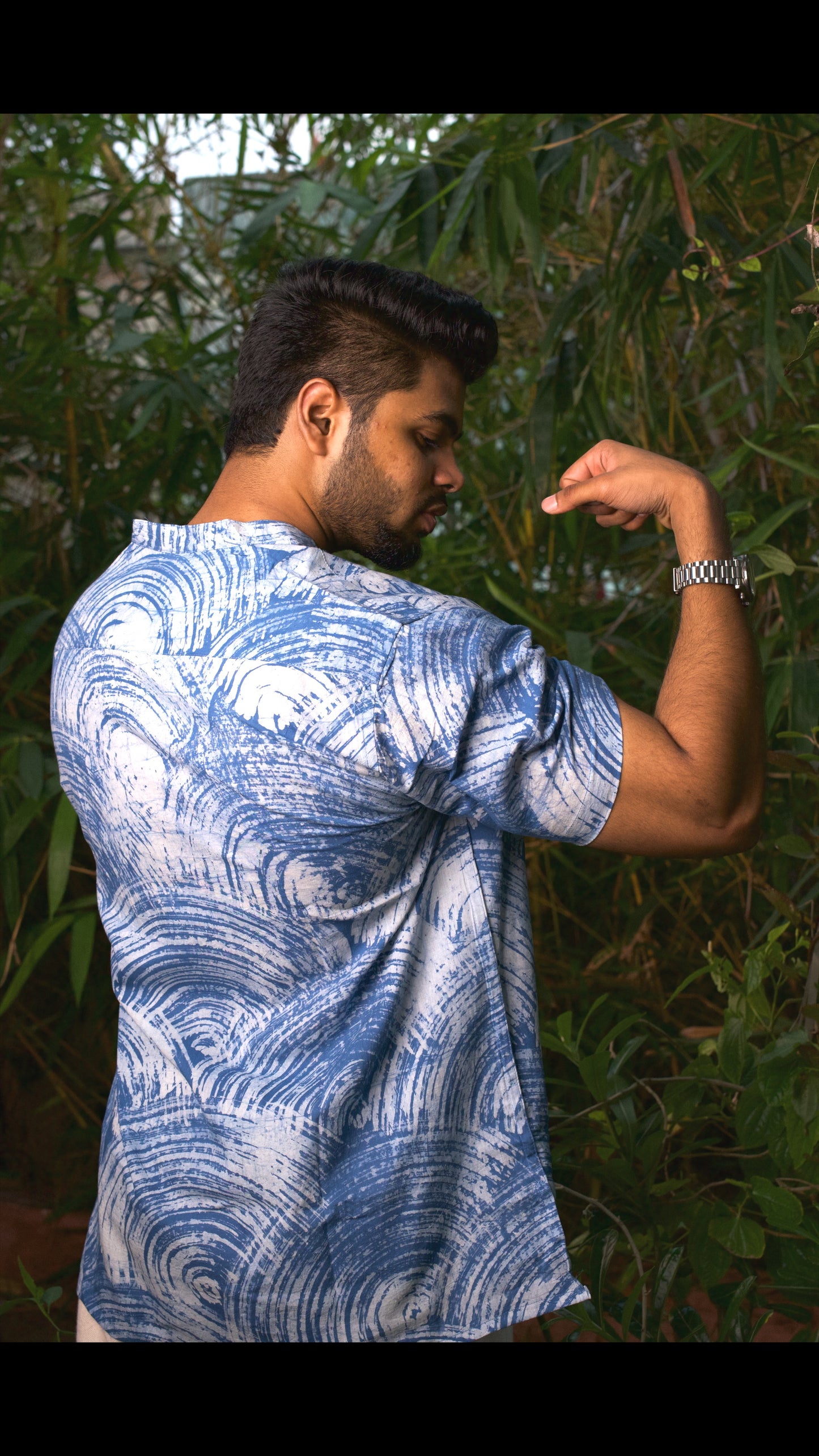 AJRAKH HENNA FLORAL SHIRT
