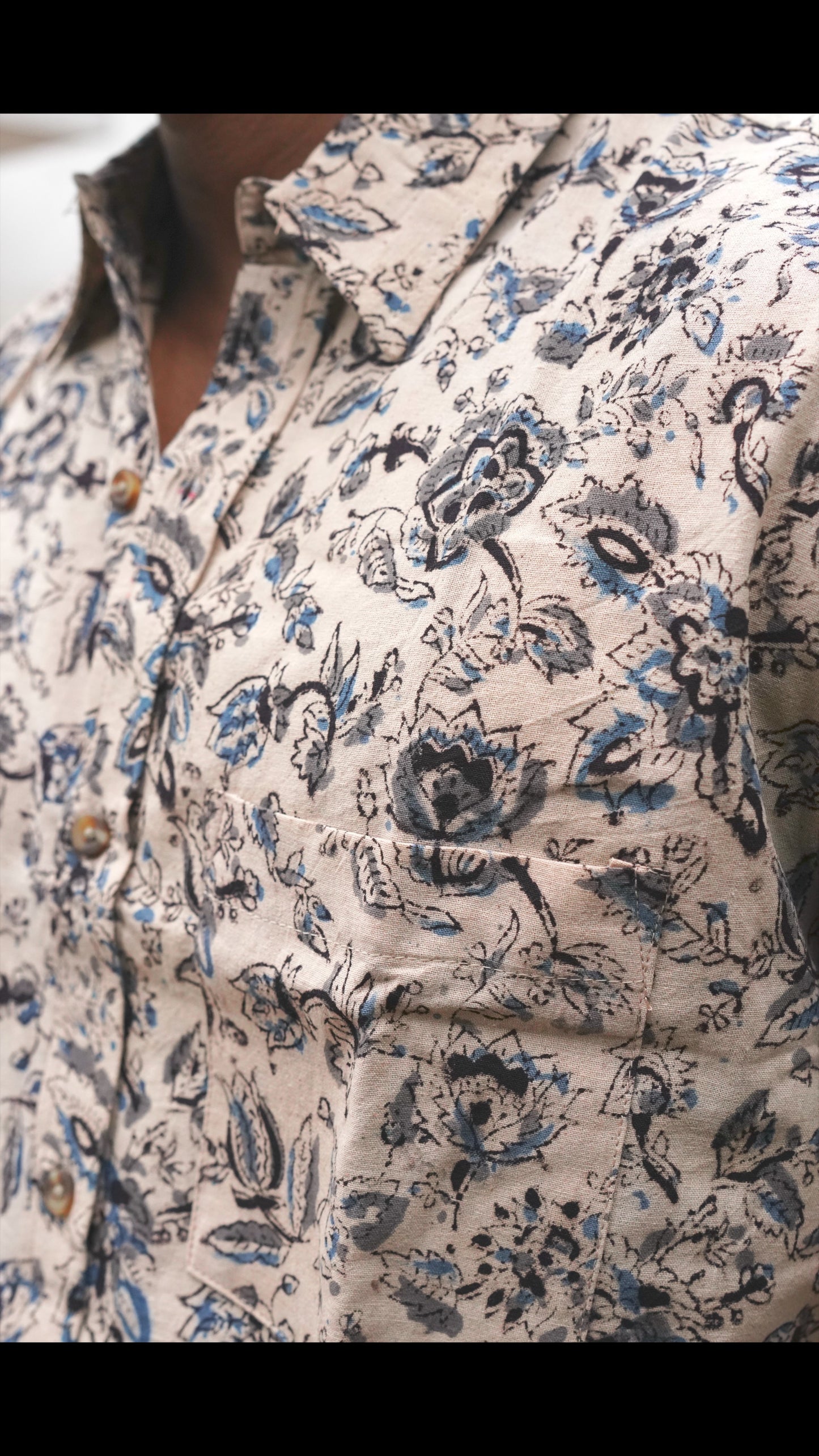 AJRAKH HENNA FLORAL SHIRT