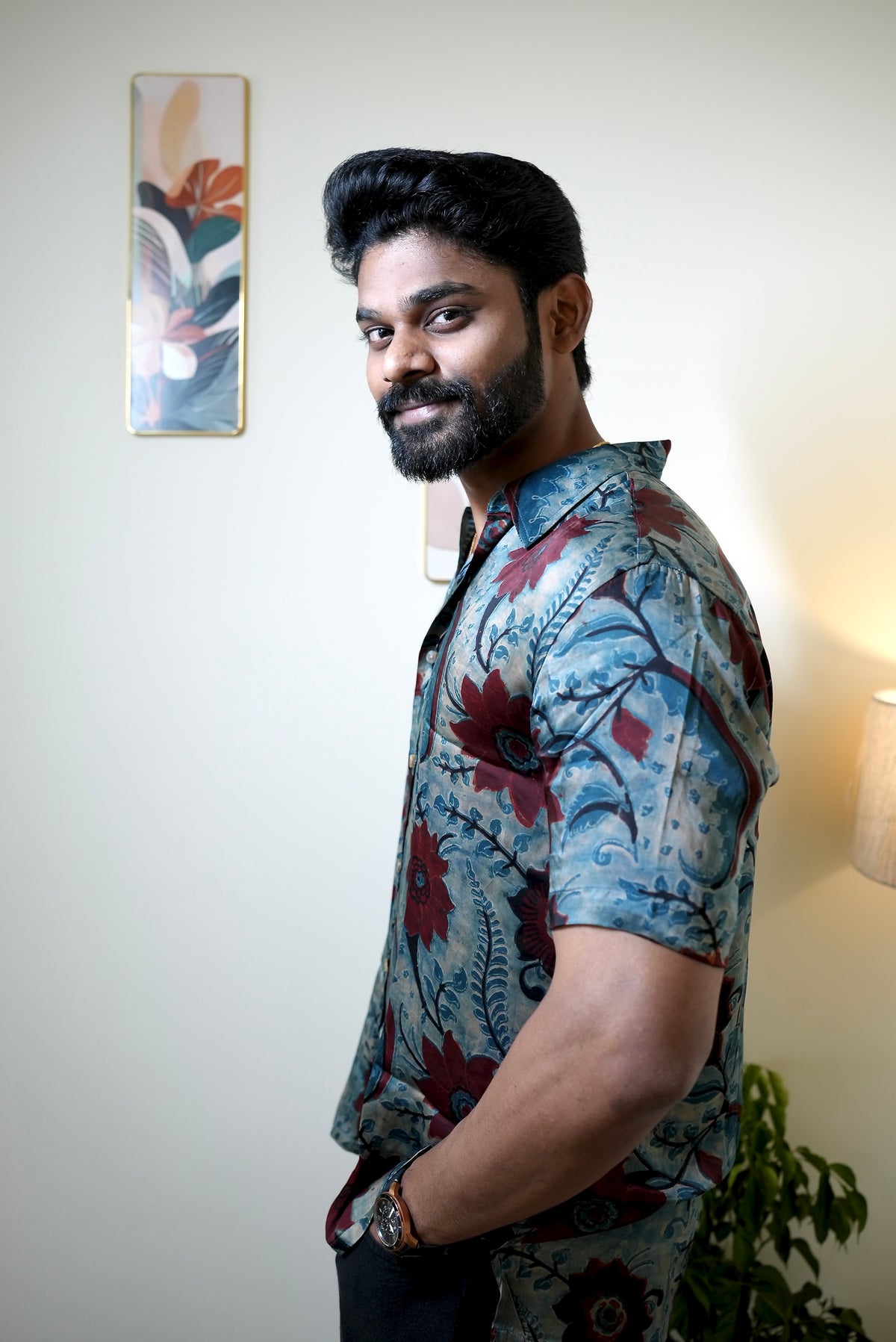 MODALE INDIGO FLOWER SHIRT