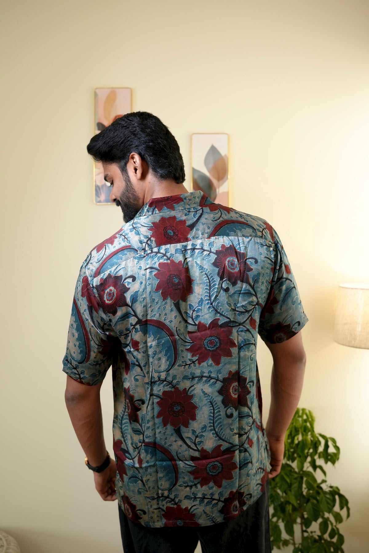 MODALE INDIGO FLOWER SHIRT