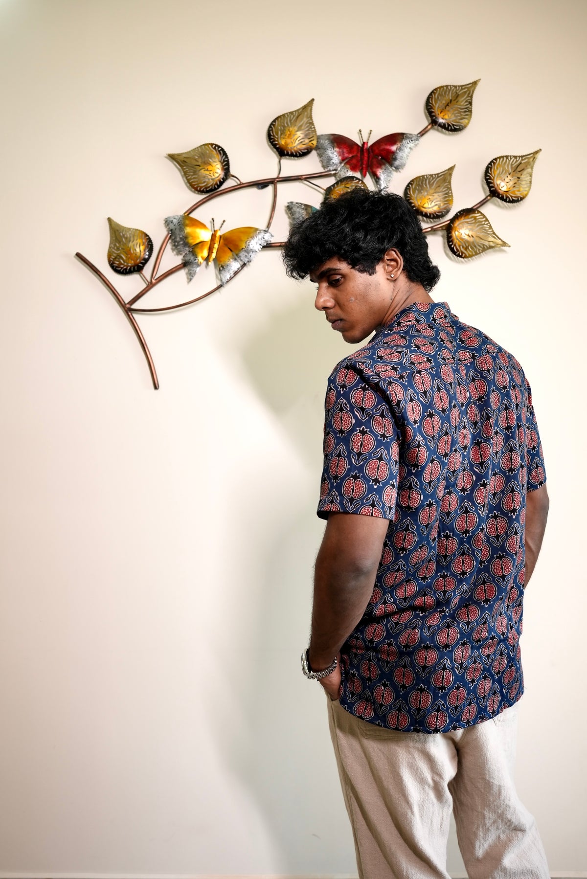 AJRAKH INDIGO ANAR SHIRT
