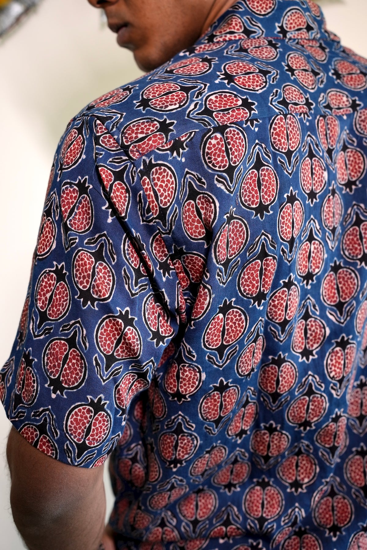 AJRAKH INDIGO ANAR SHIRT