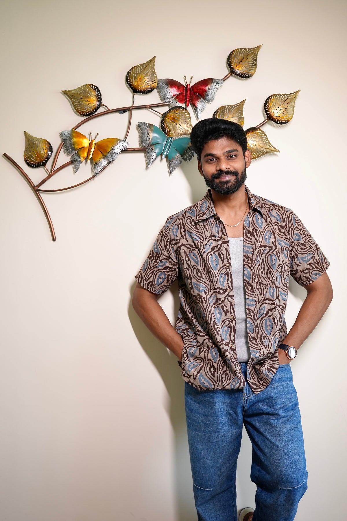 BATIK INDIGO LEAVES SHIRT