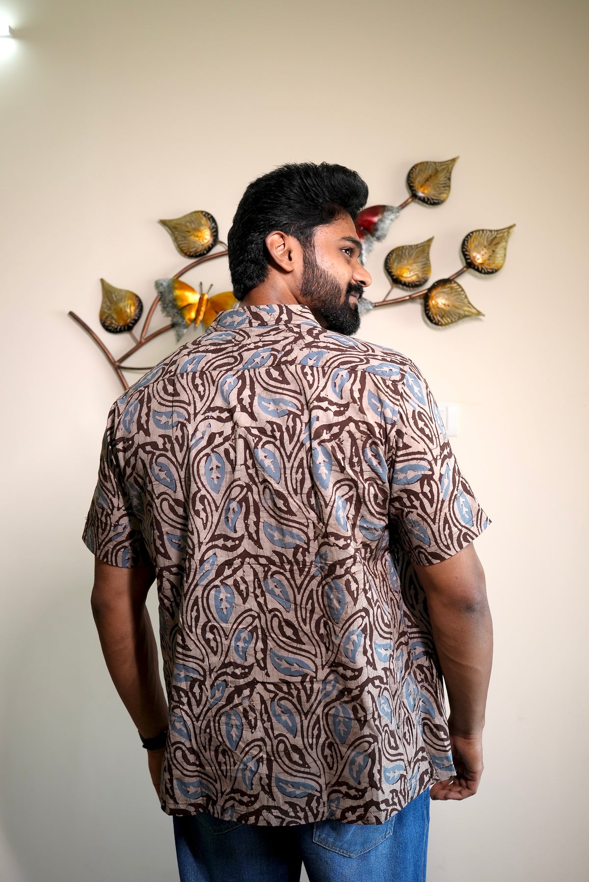 BATIK INDIGO LEAVES SHIRT