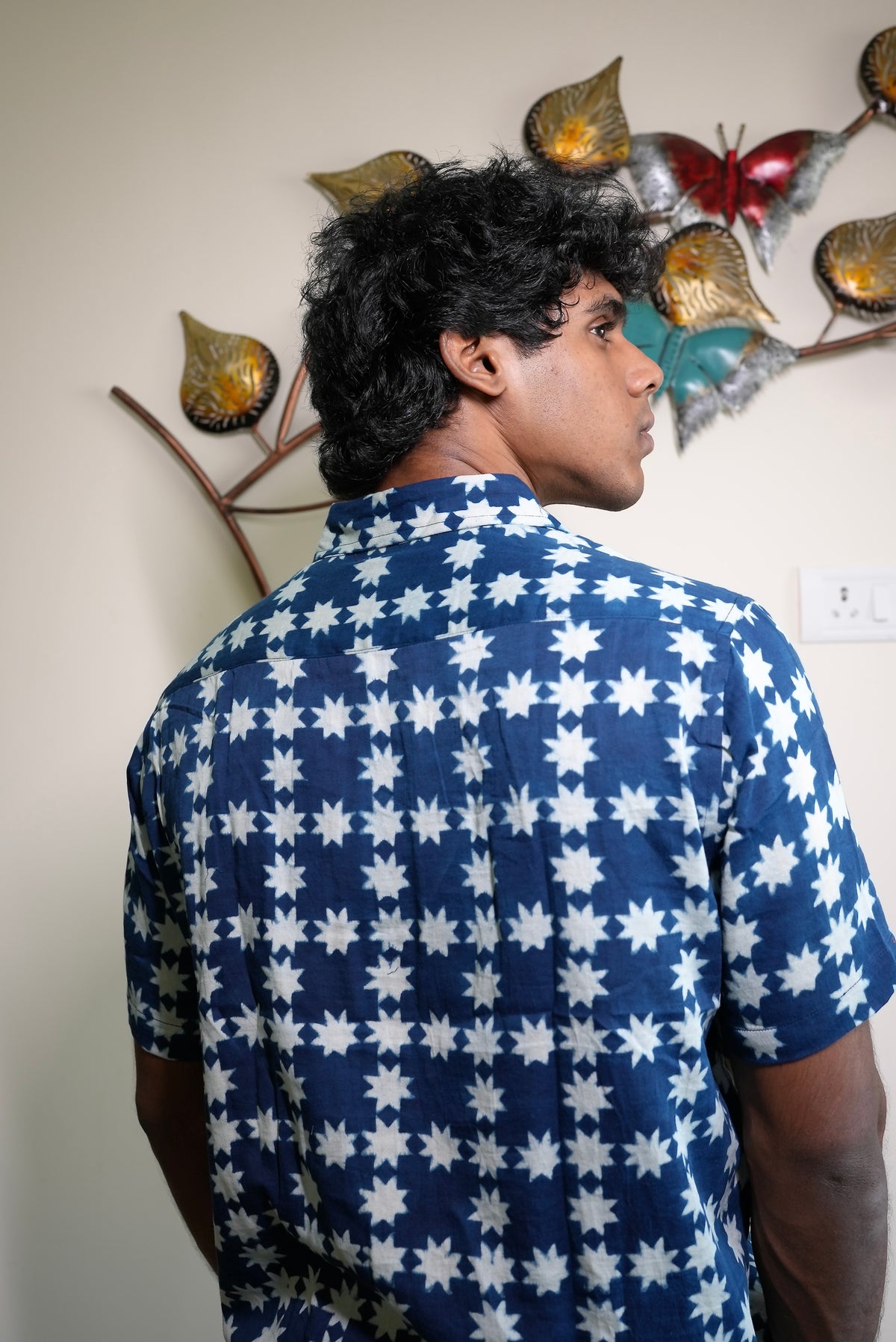 AJRAKH INDIGO STAR SHIRT