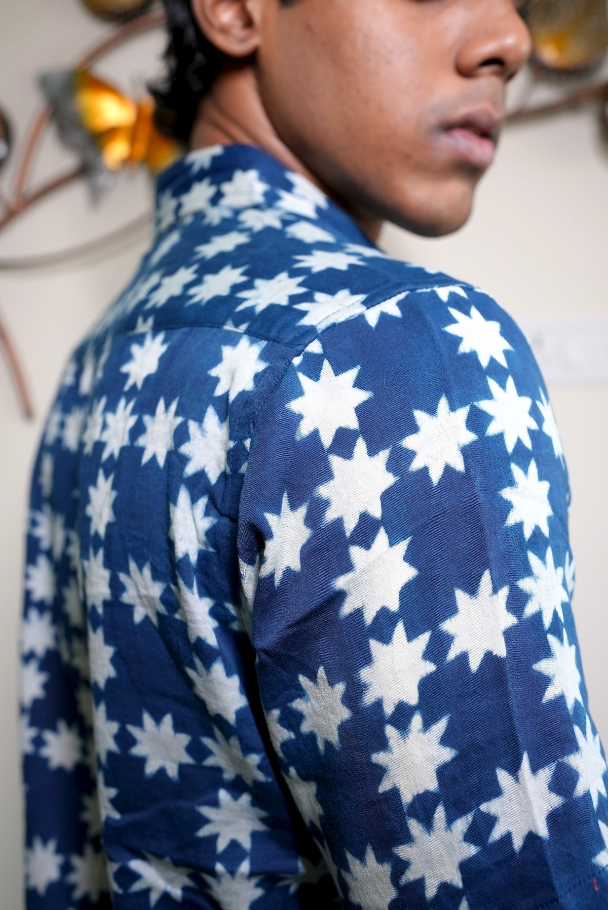 AJRAKH INDIGO STAR SHIRT