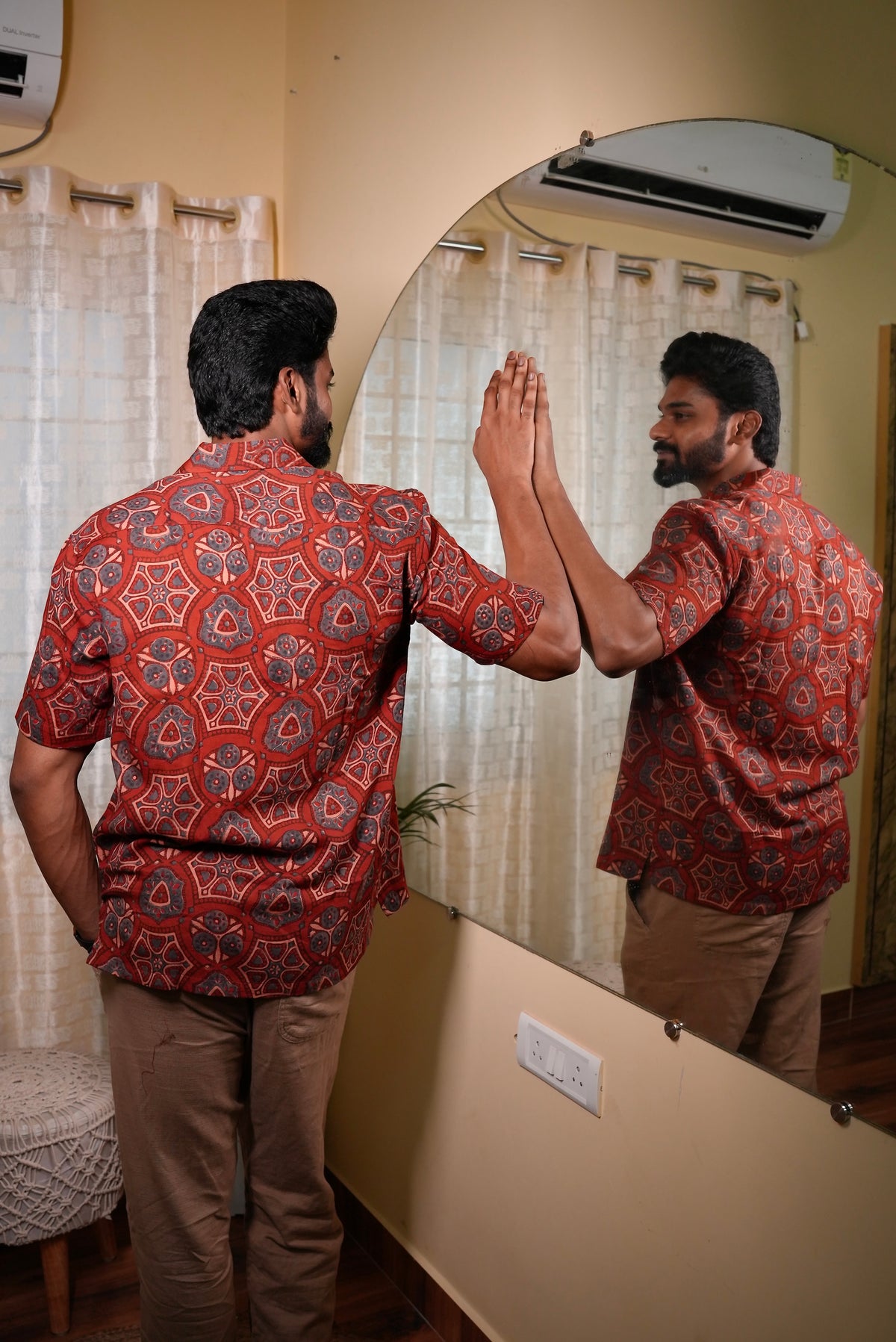 AJRAKH MAJET HEXAGON SHIRT