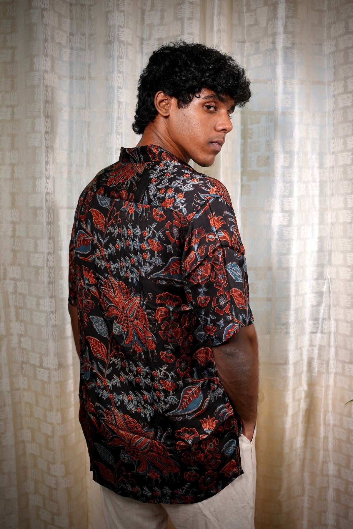 MODALE BLACK FLORAL SHIRT