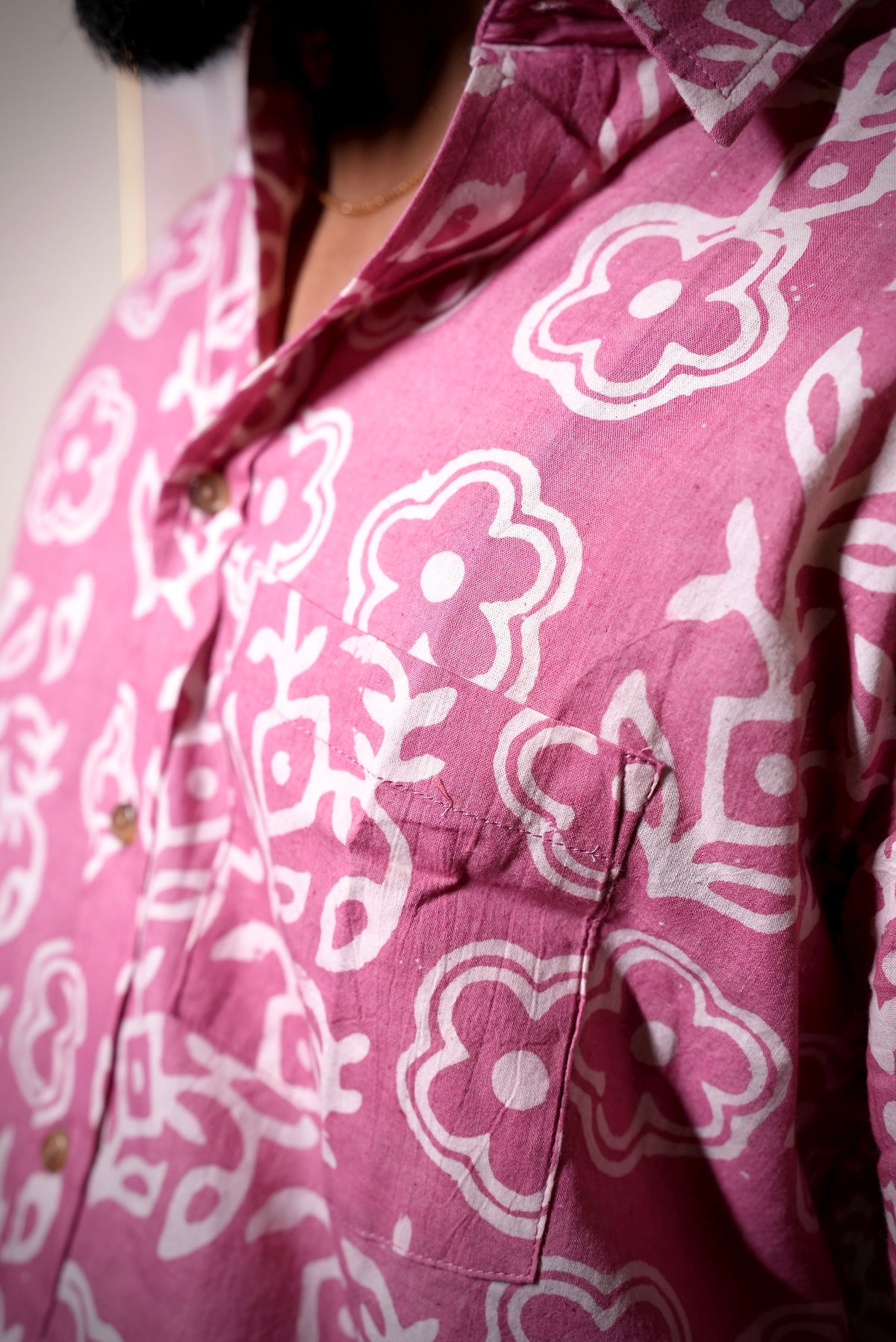 BATIK TAJ VELLO FULRO PINK SHIRT