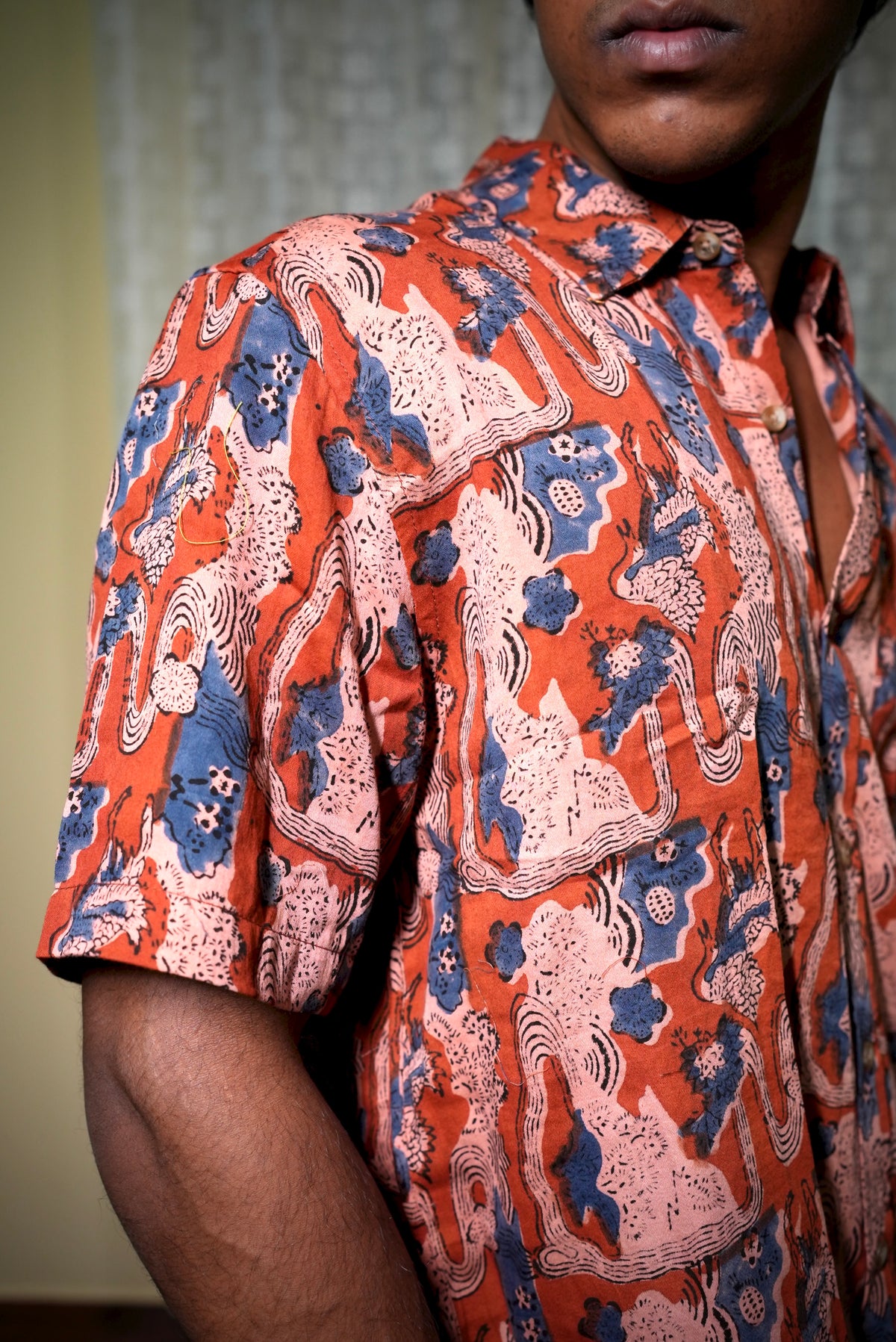 AJRAKH MAJET ABSTRACT SHIRT