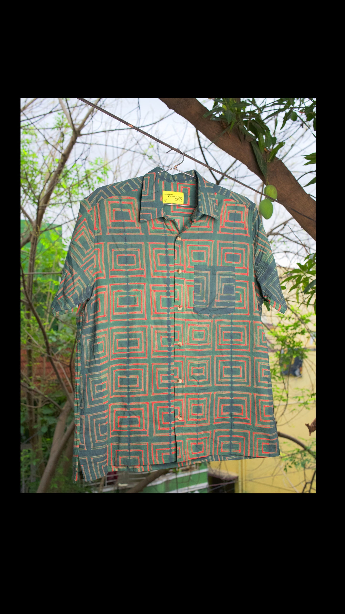 AJRAKH HENNA FLORAL SHIRT