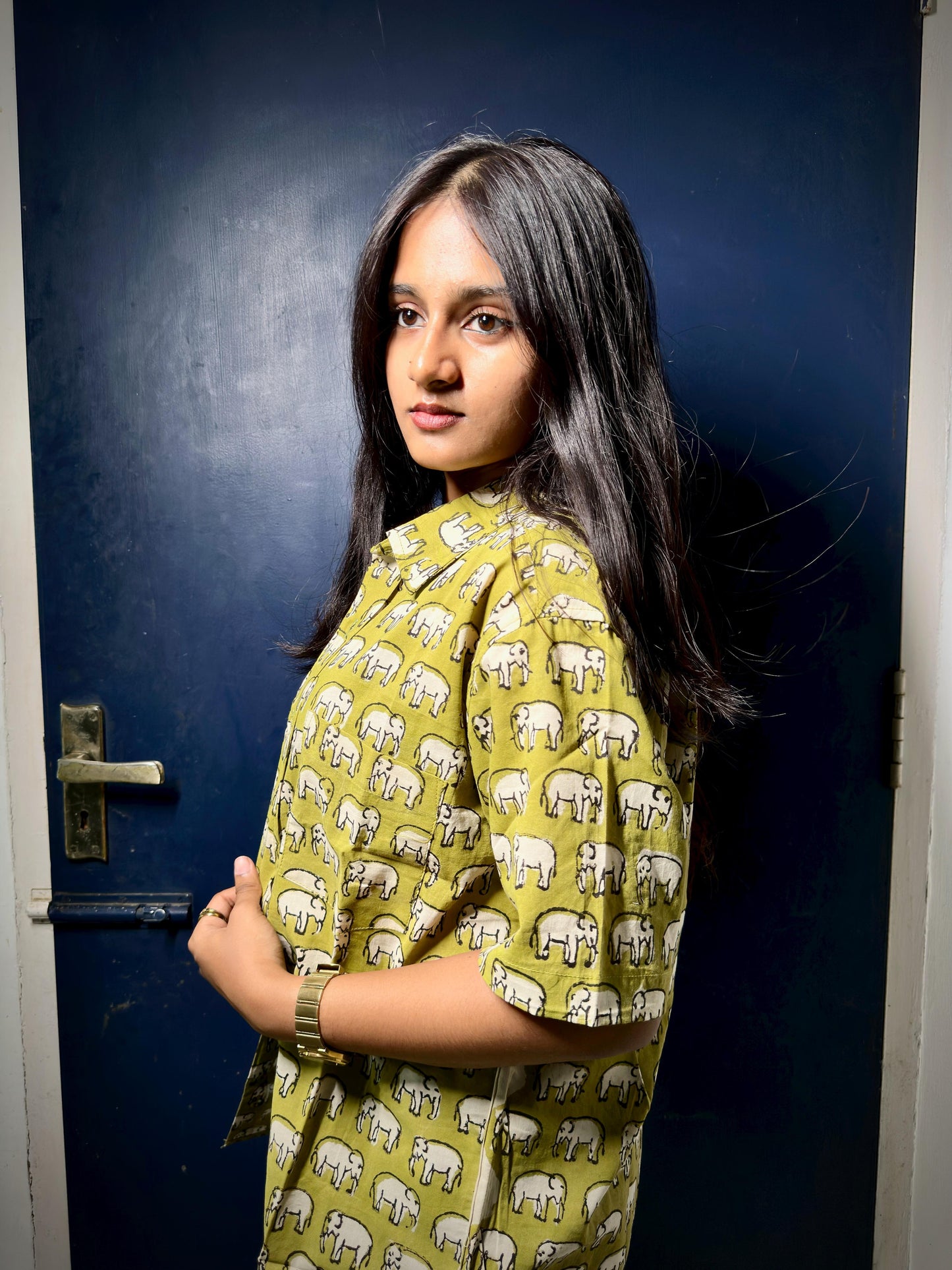 OLIVE ELEPHANT SHIRT