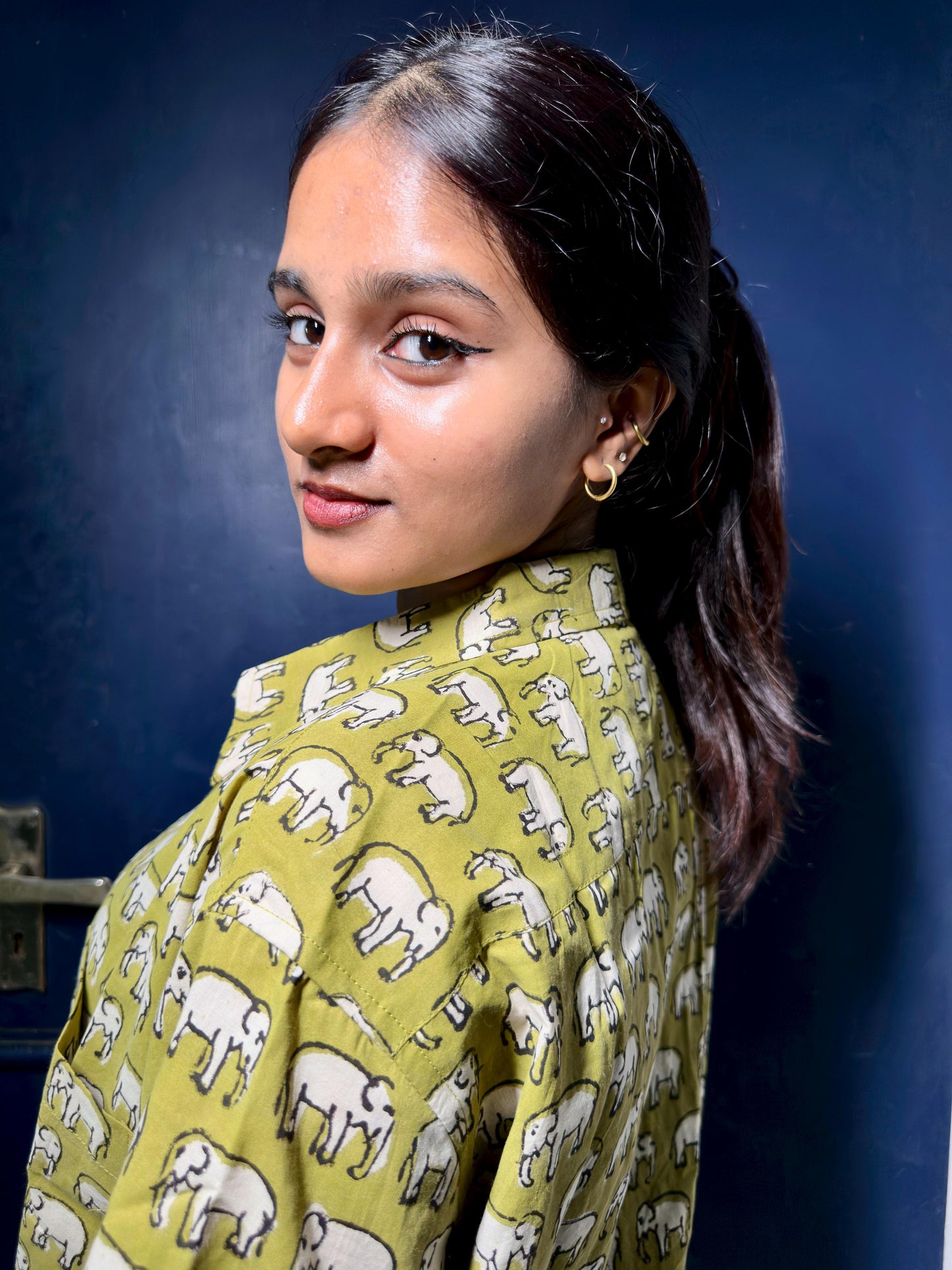 OLIVE ELEPHANT SHIRT
