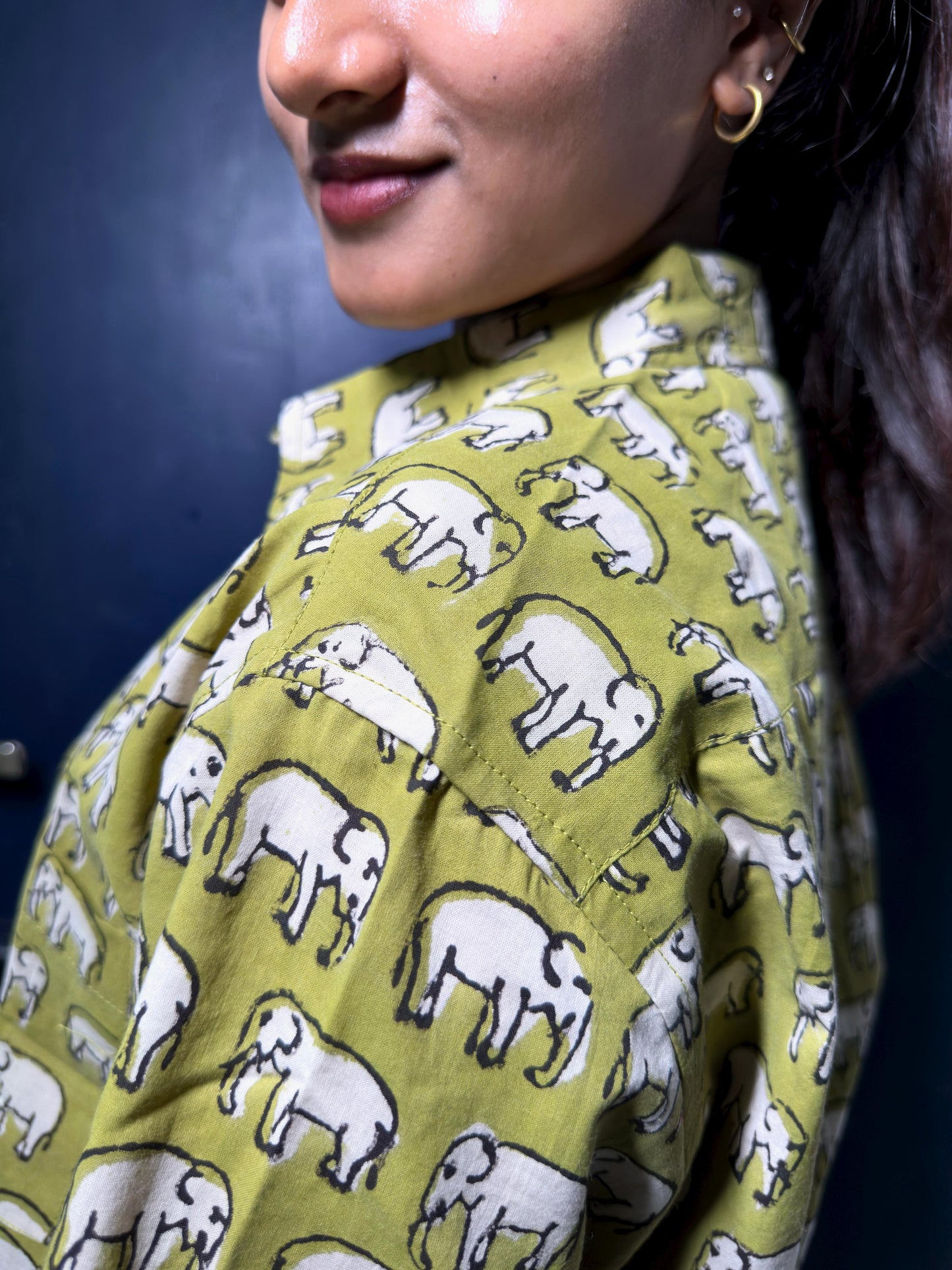 OLIVE ELEPHANT SHIRT