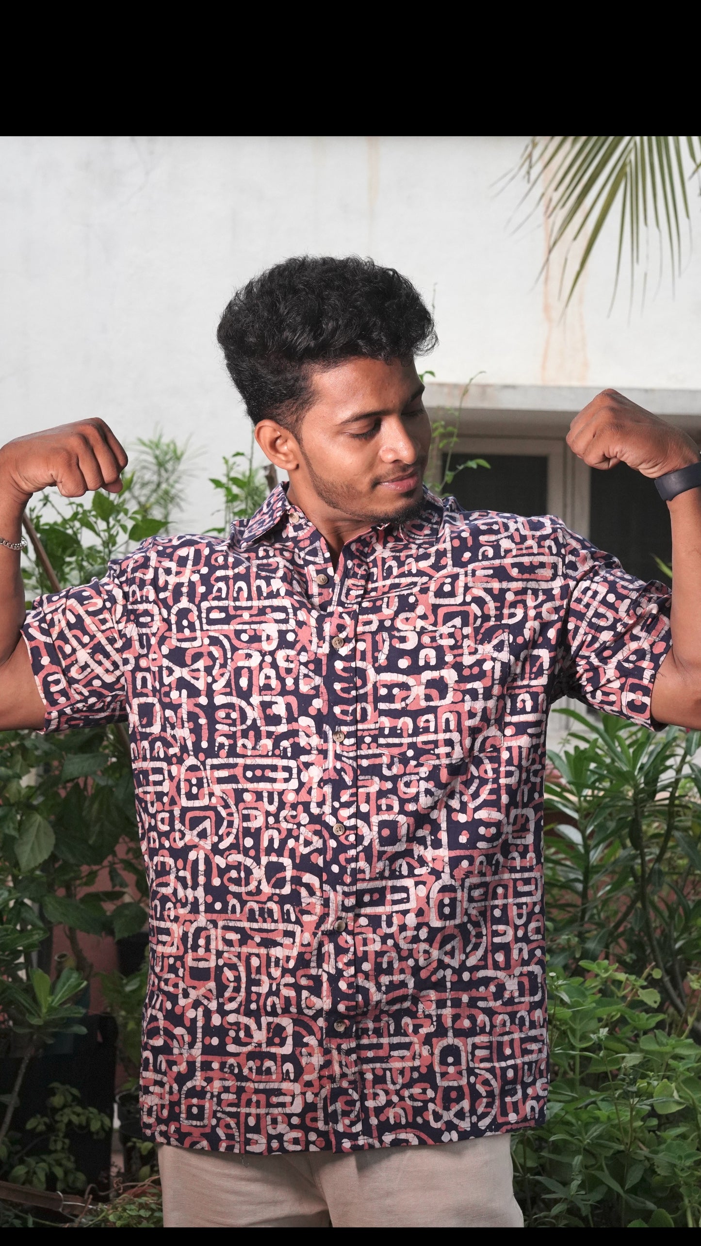 AJRAKH HENNA FLORAL SHIRT