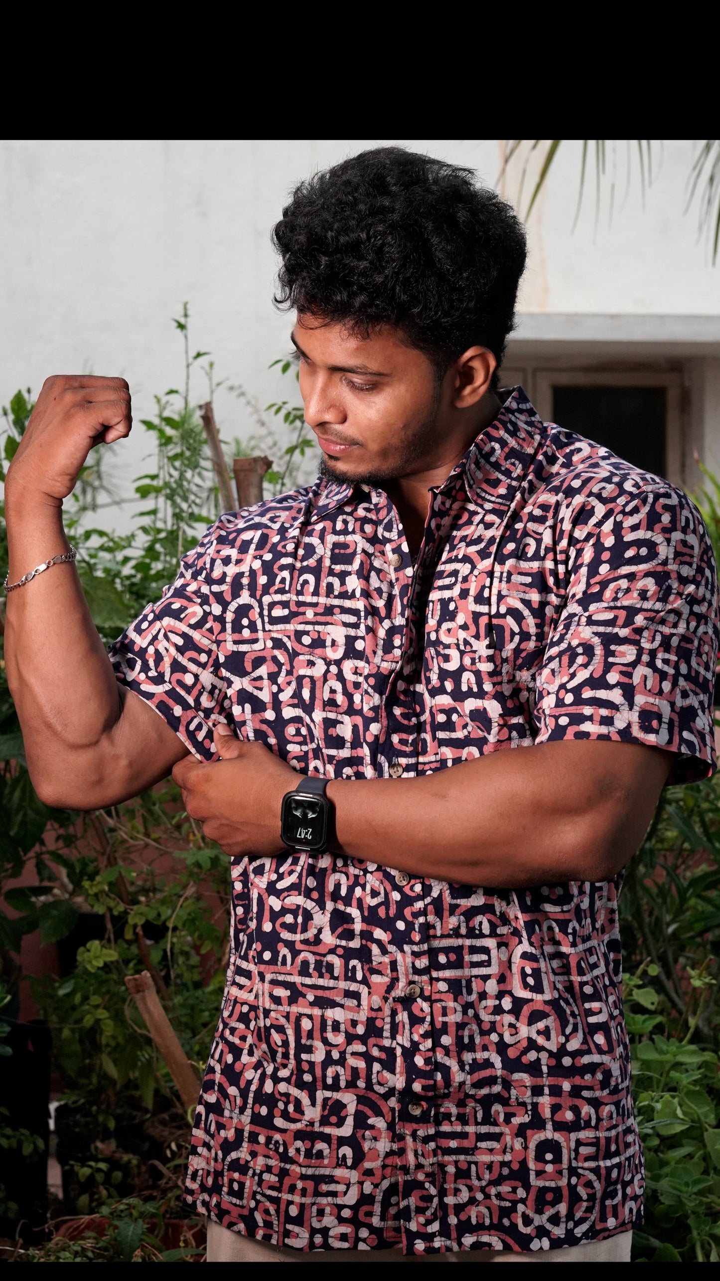 AJRAKH HENNA FLORAL SHIRT