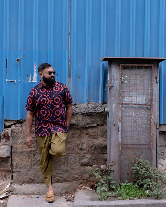 BATIK ORANGE FLORAL SHIRT
