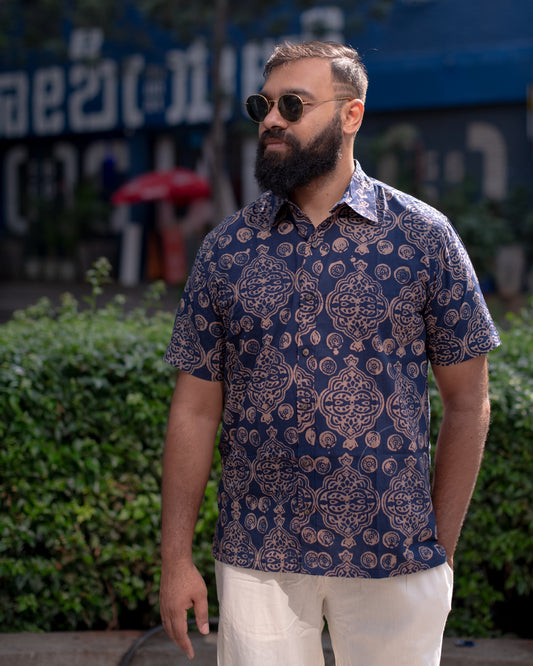 BATIK INDIGO BOHEMIAN SHIRT