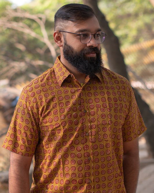 DABU MUSTARD BUTTON SHIRT