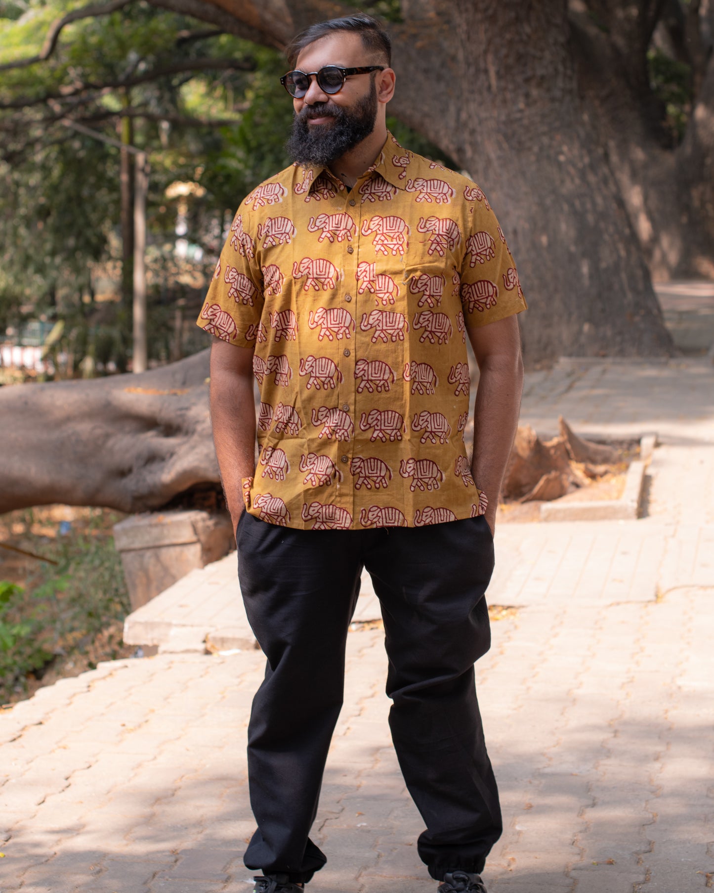 DABU MUSTARD ELEPHANT SHIRT