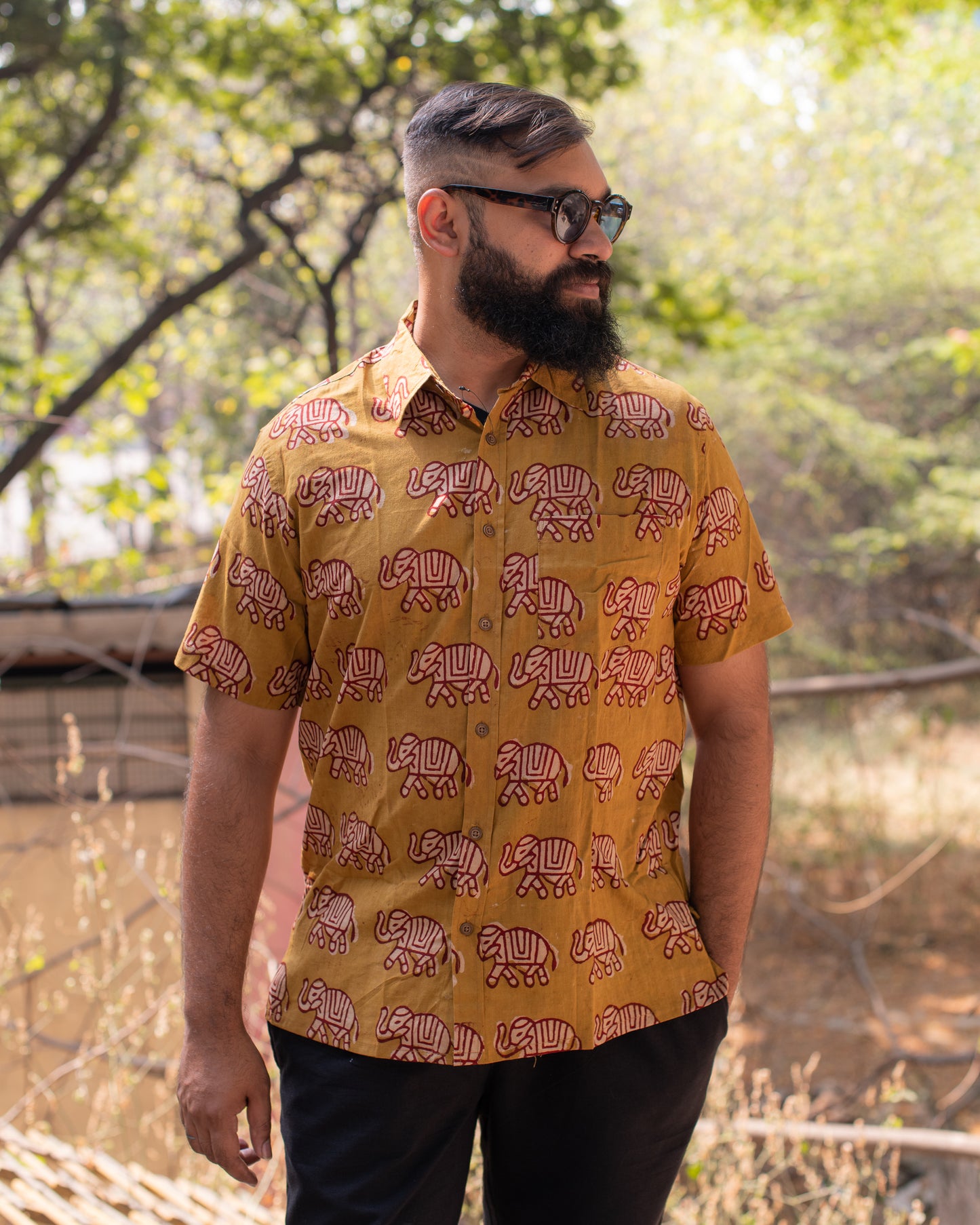 DABU MUSTARD ELEPHANT SHIRT