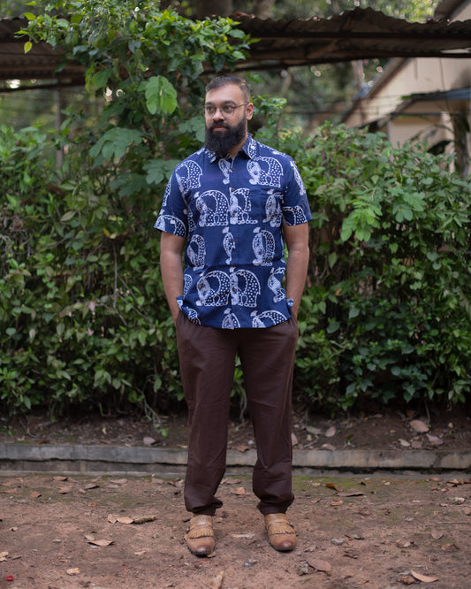 INDIGO ELEPHANT BATIK SHIRT