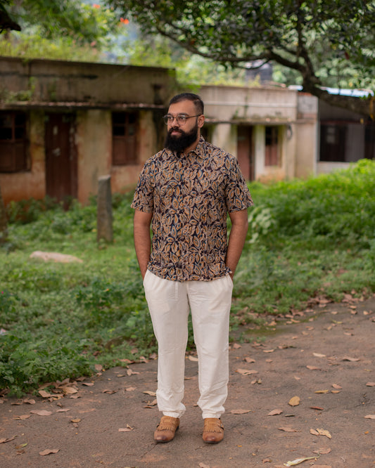 BLACK PAISLEY KALAMKARI SHIRT