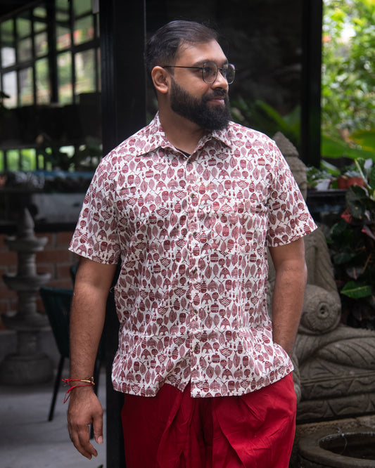 MAROON FISH SHIRT