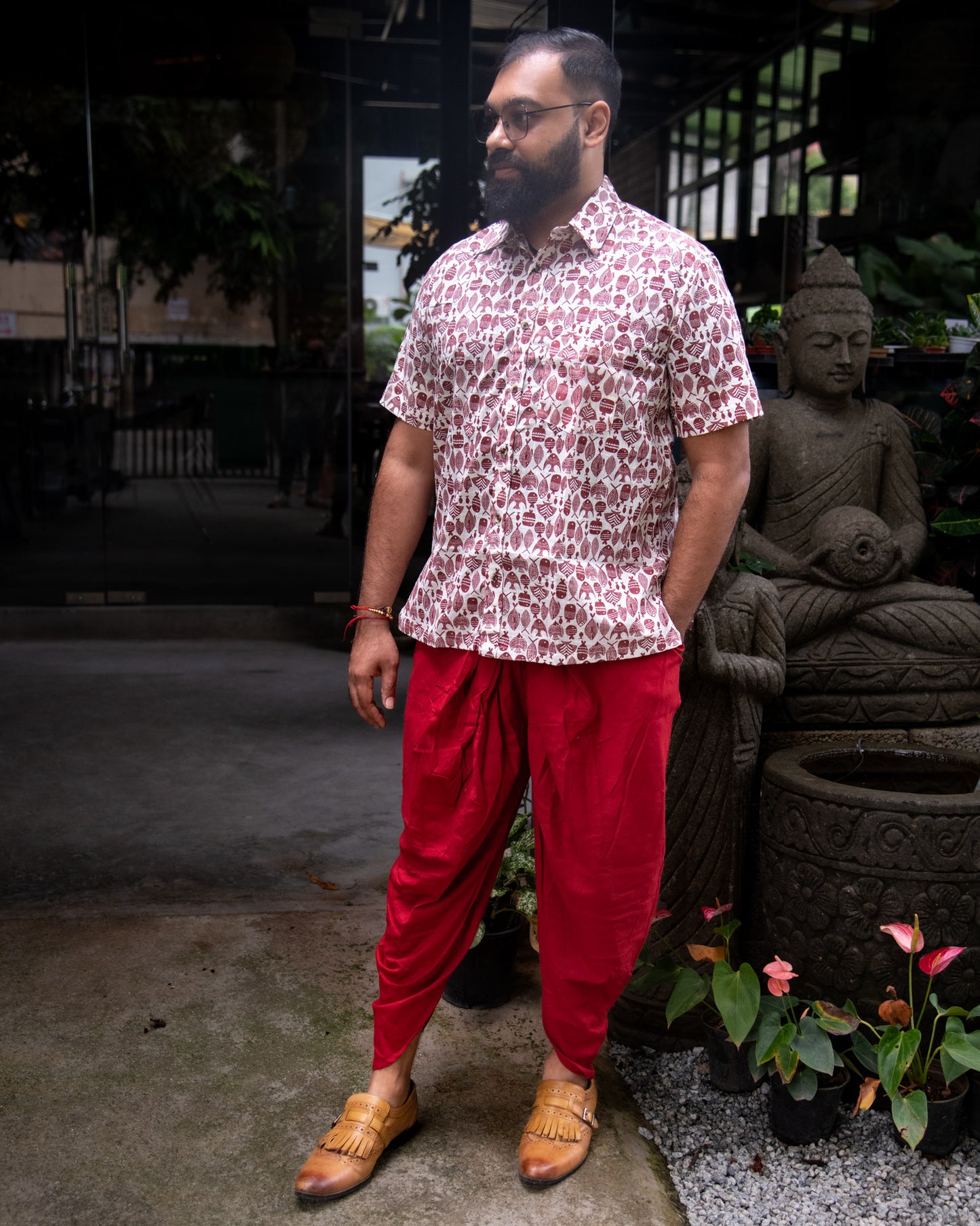 MAROON FISH SHIRT