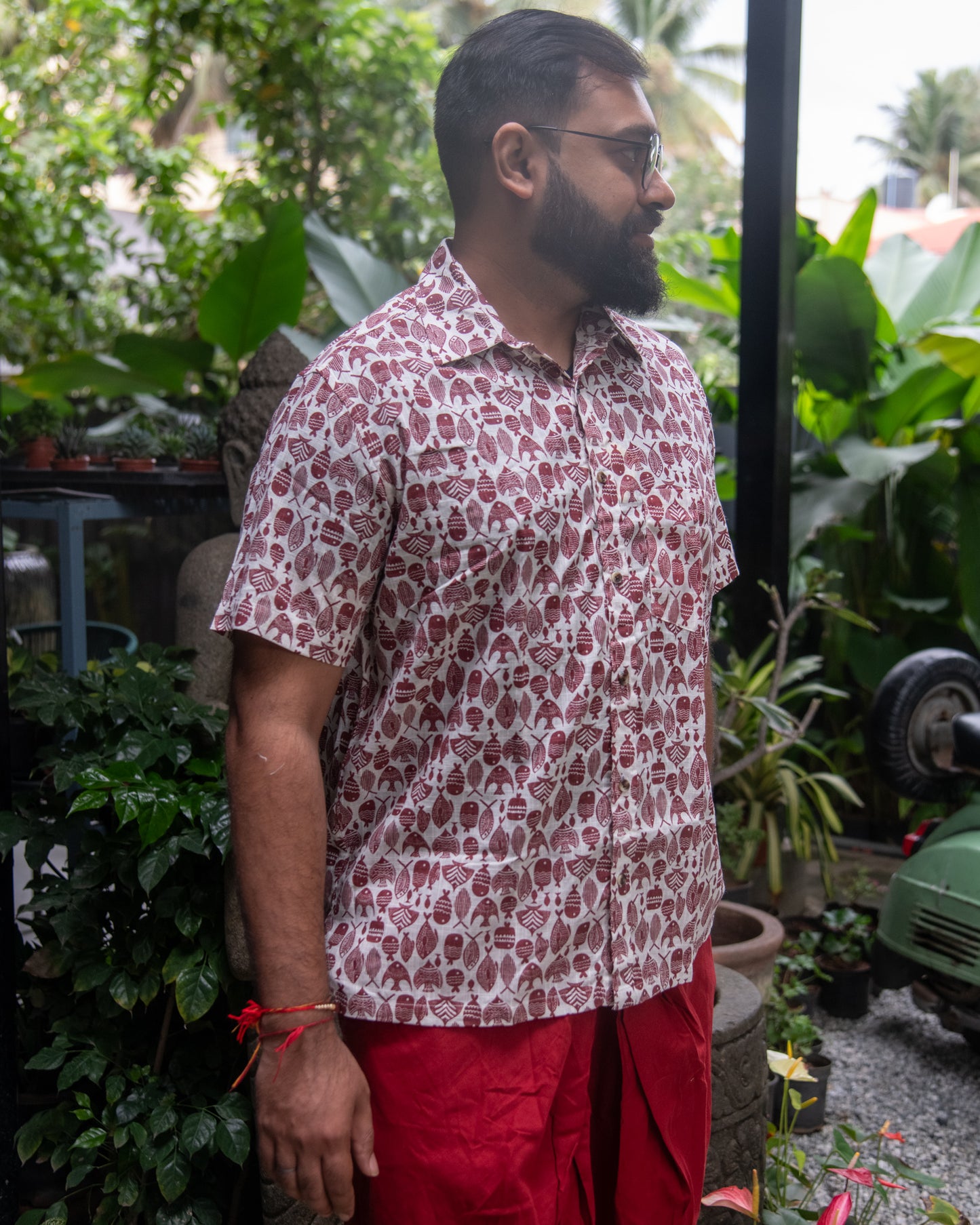 MAROON FISH SHIRT