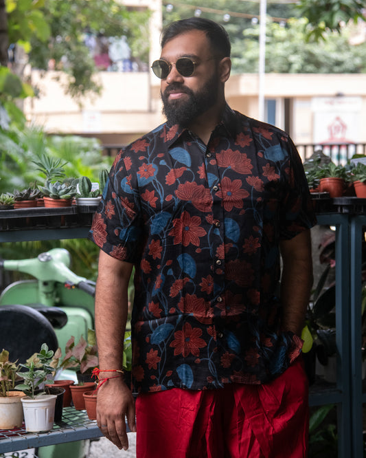 MODALE BLACK FLORAL SHIRT