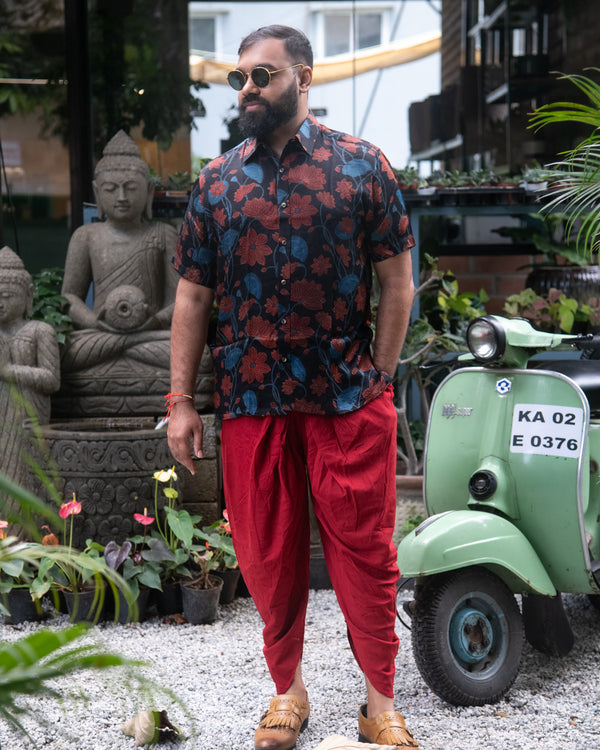 MODALE BLACK FLORAL SHIRT