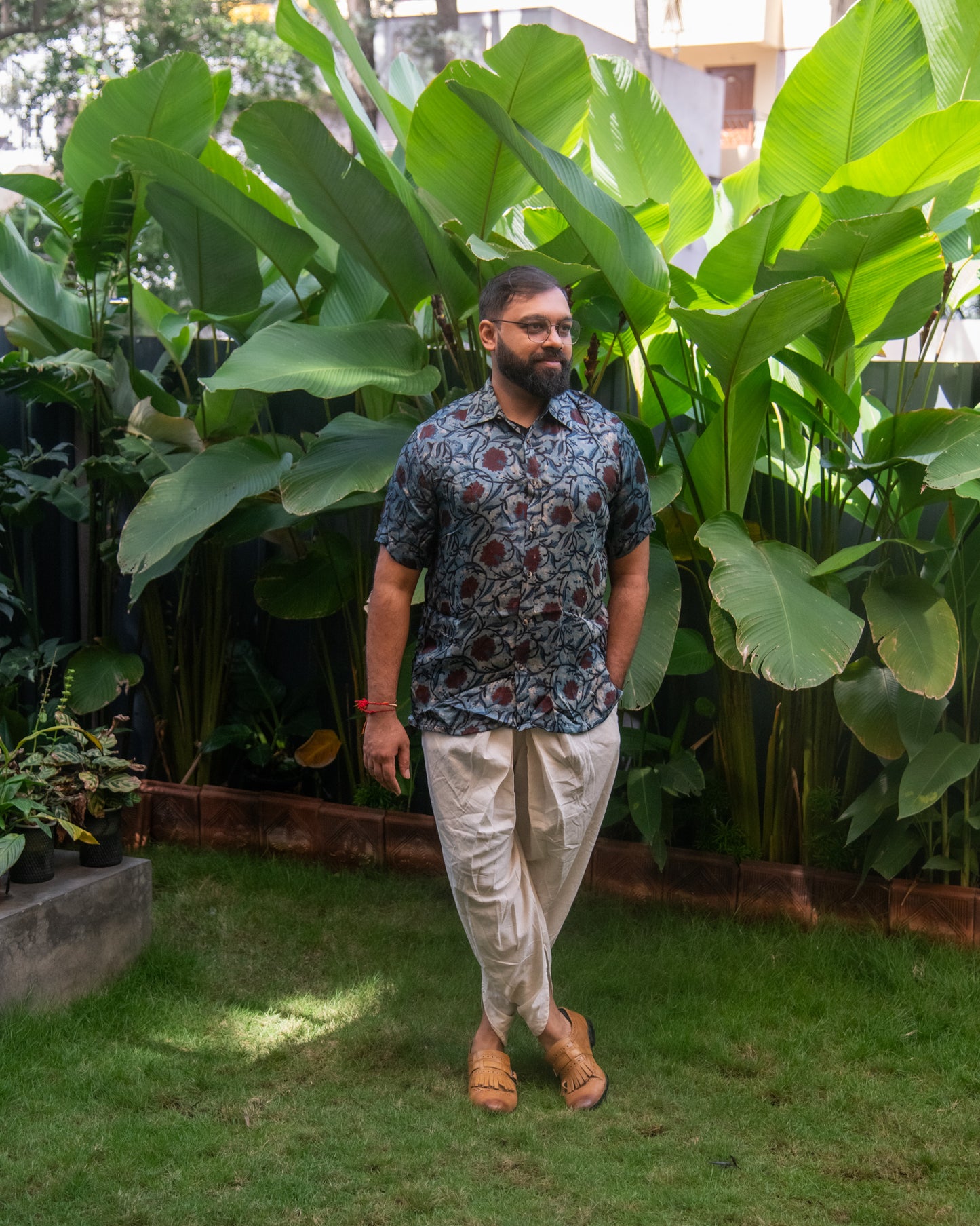 MODALE INDIGO FLORAL SHIRT