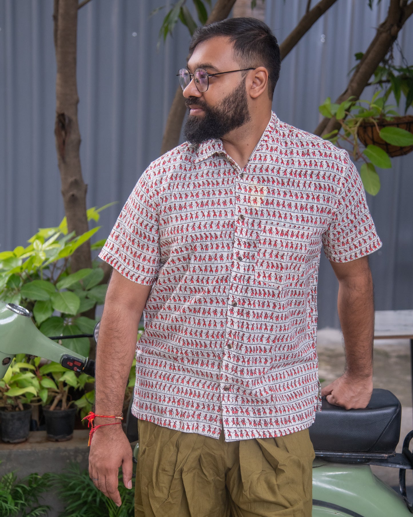 RED WARLI SHIRT
