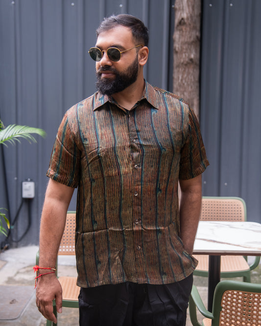 MODALE INDIGO LINES SHIRT