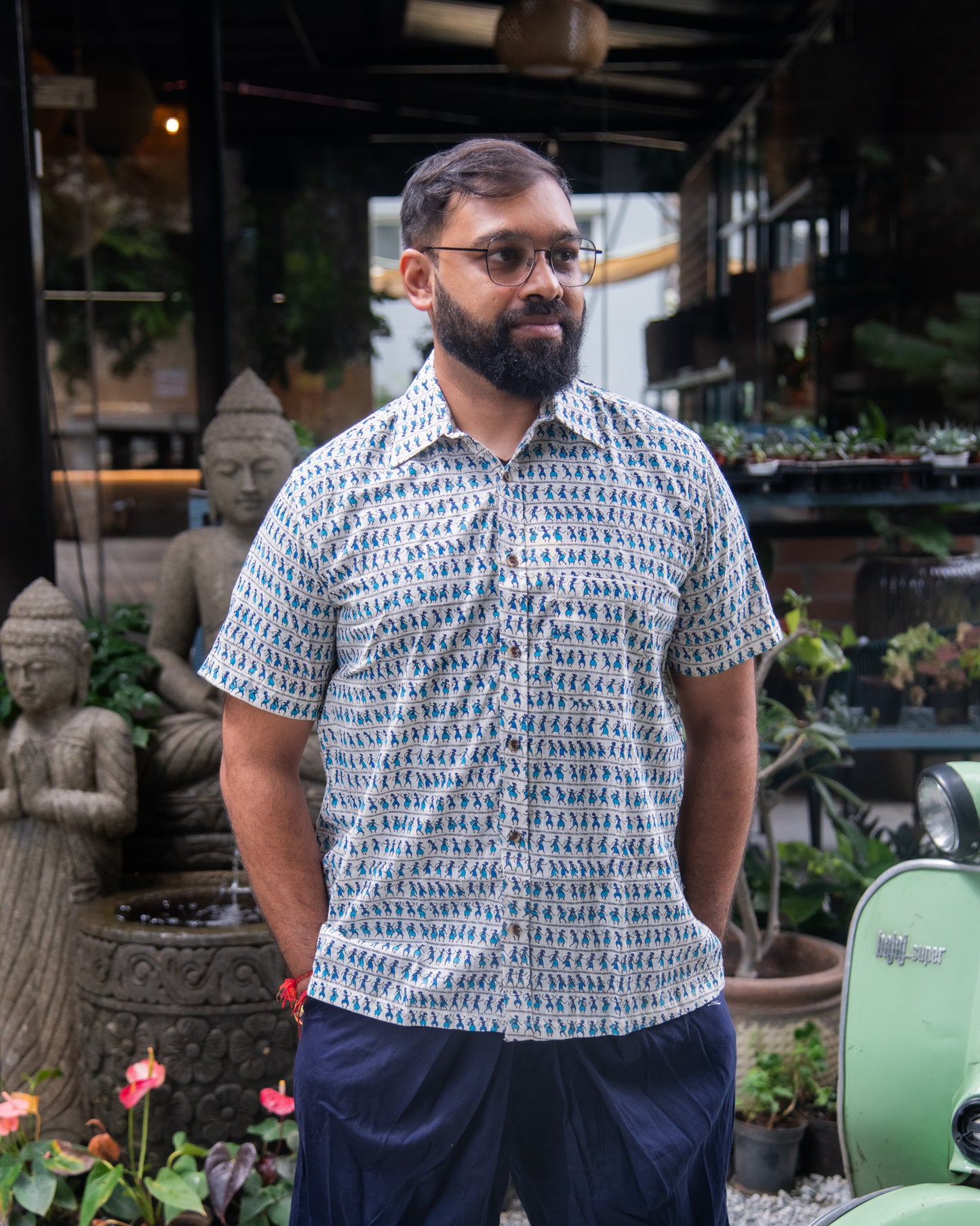 INDIGO WARLI SHIRT