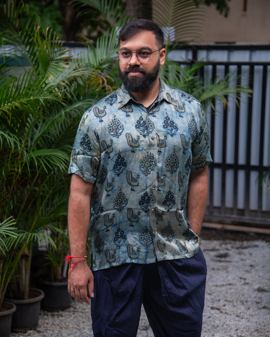 MODALE INDIGO PEACOCK SHIRT