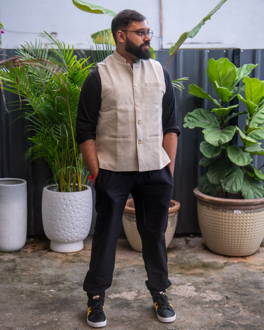 BEIGE KALA COTTON MODI JACKET