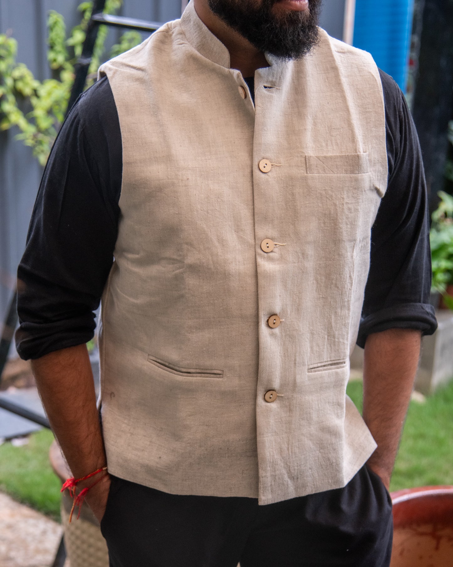 BEIGE KALA COTTON MODI JACKET