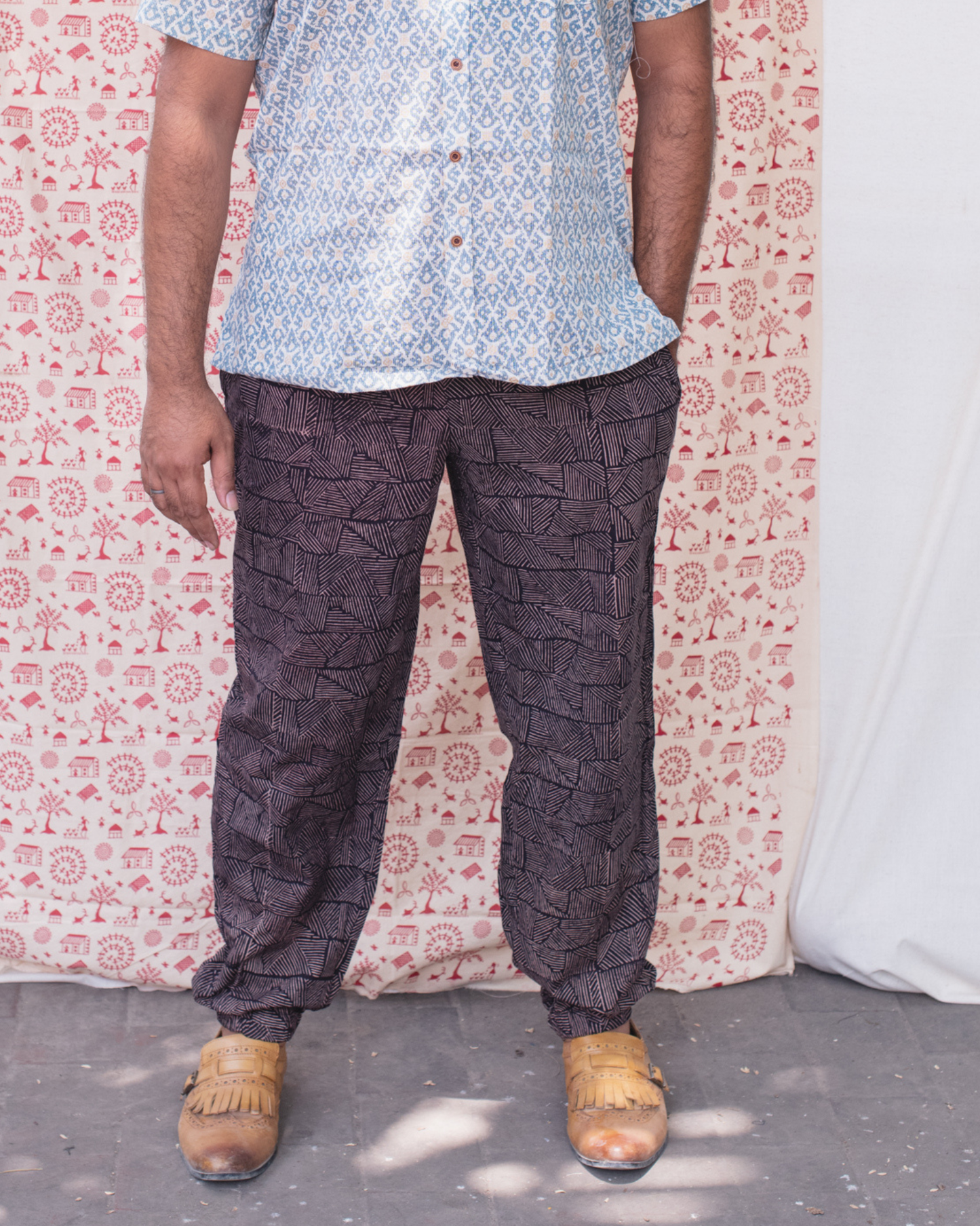 BLACK TRIANGLE TROUSERS PANTS
