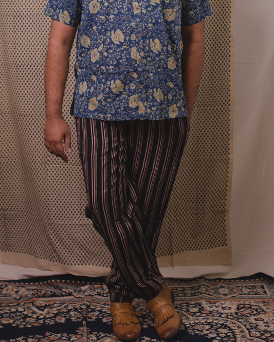 BLACK STRIPE TROUSERS PANTS