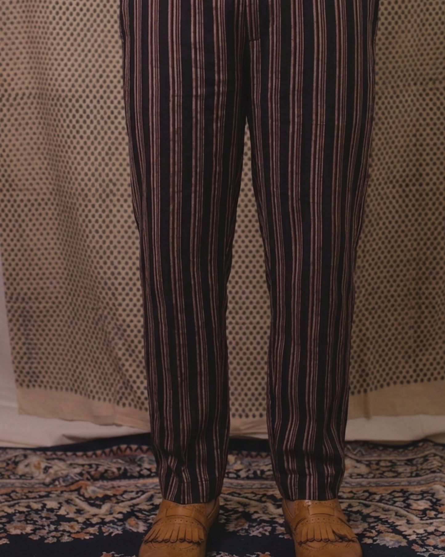 BLACK STRIPE TROUSERS PANTS