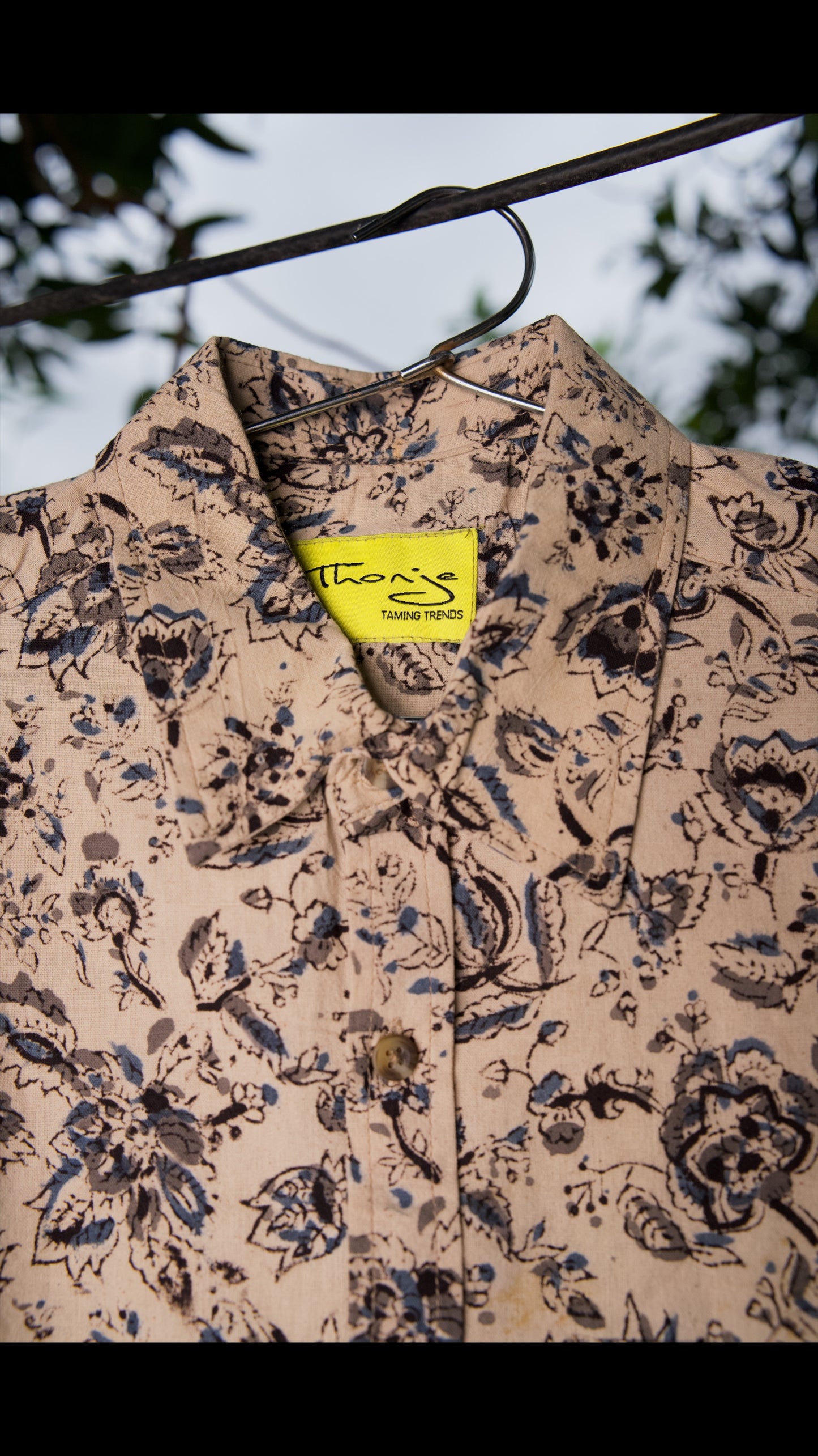 AJRAKH HENNA FLORAL SHIRT