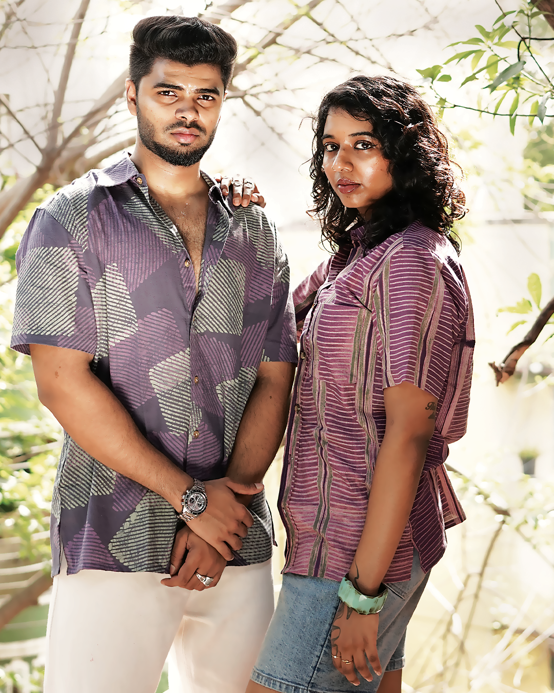 AJRAKH HENNA FLORAL SHIRT